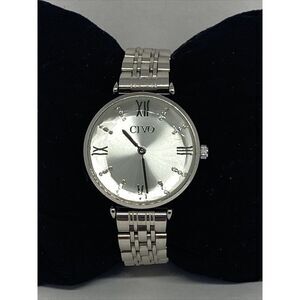 CIVO 8095 Women Silver Stainless Steel Band Analog Dial Quartz Wrist Watch RQ626